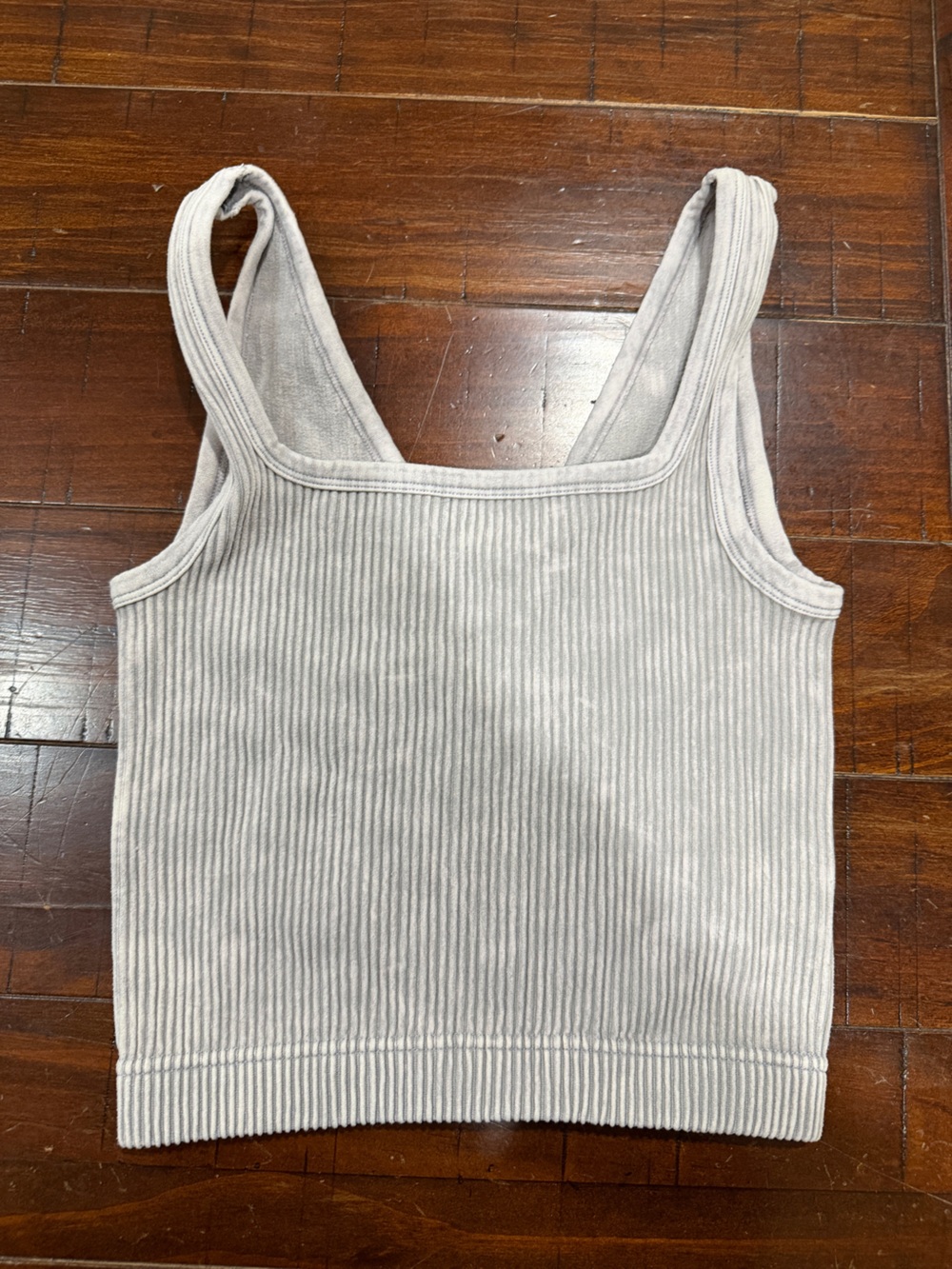 Gray Ribbed Tank Top - Picture 2 of 2